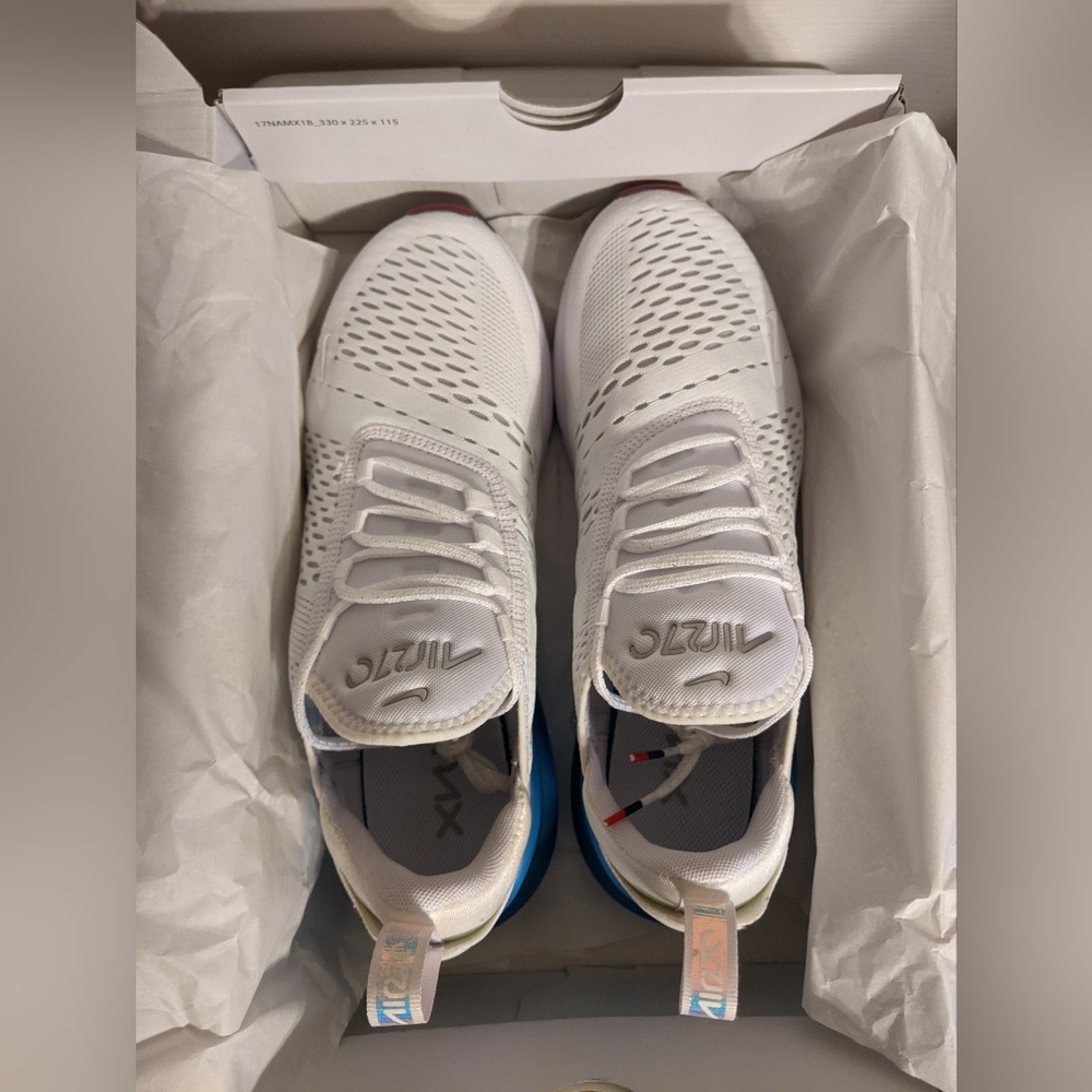 Nike Air Max 270 White/Silver Men's 9